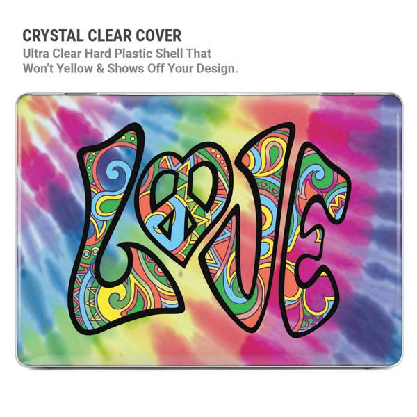 Liquid Blue Tie Dye Peace & Love MacBook Pro 14in (2021-24) Case plus Skin