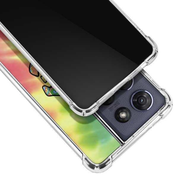 Liquid Blue Tie Dye Peace & Love Moto G Power 5G (2025) Clear Case