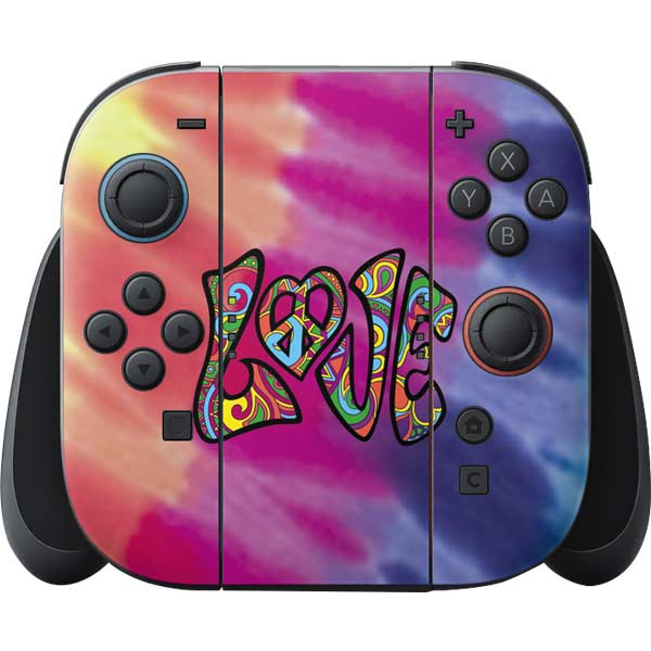 Liquid Blue Tie Dye Peace & Love Nintendo Skins