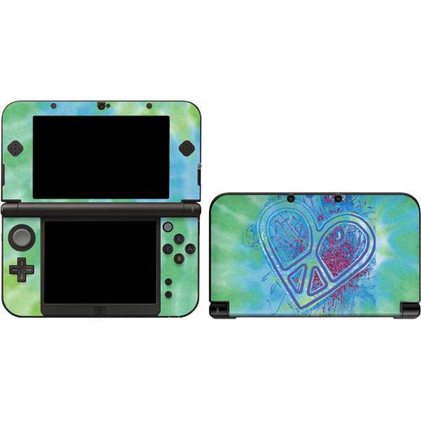 Liquid Blue Tie Dye Peace Heart Nintendo Skins