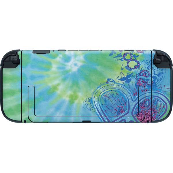 Liquid Blue Tie Dye Peace Heart Nintendo Switch 2 (2025) with Joy-Con Skin
