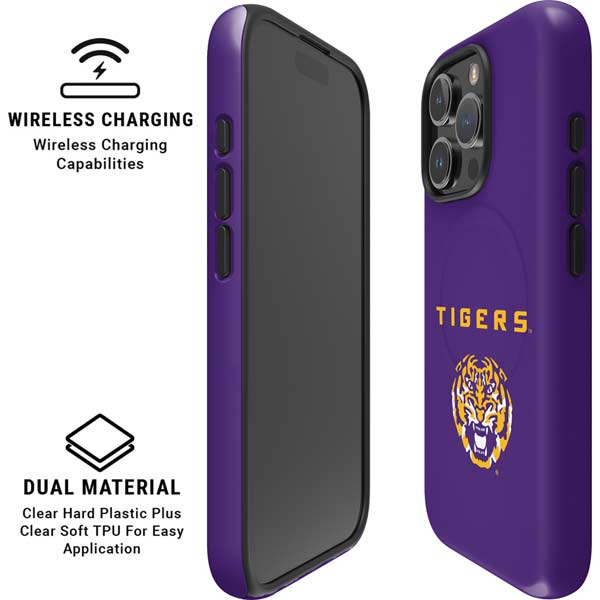 LSU Tigers Purple iPhone 16 Pro Max Magsafe Impact Case