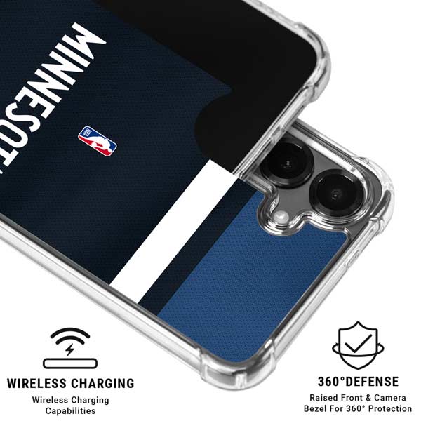 NBA Minnesota Timberwolves Jersey Galaxy S26 Clear Case