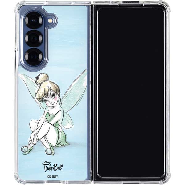 Disney Tinker Bell Sketch Art Galaxy Z Fold7 Clear Case