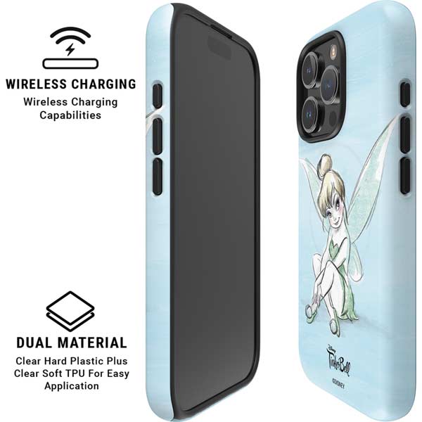 Disney Tinker Bell Sketch Art iPhone 16 Pro Magsafe Impact Case
