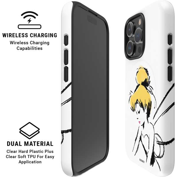 Disney Tinker Bell Dreamer Ink Art iPhone 16 Pro Magsafe Impact Case