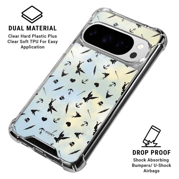 Disney Tinker Bell Fairy Size Pattern Google Pixel 10 Pro XL Clear Case