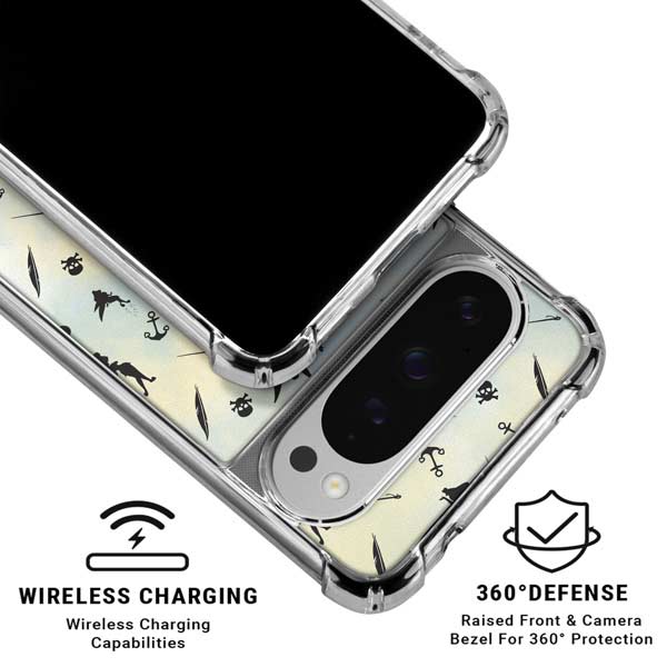 Disney Tinker Bell Fairy Size Pattern Google Pixel 10 Pro XL Clear Case