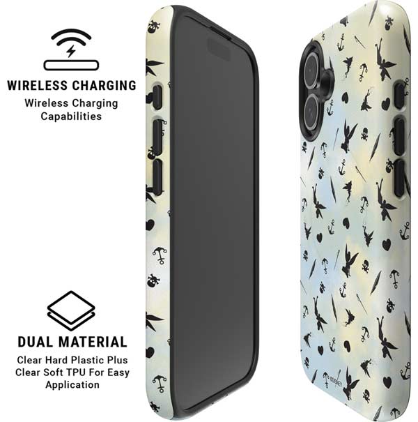 Disney Tinker Bell Fairy Size Pattern iPhone 16 Magsafe Impact Case