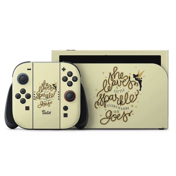 Disney Tinker Bell Leave A Little Sparkle Nintendo Switch 2 (2025) with Joy-Con Skin
