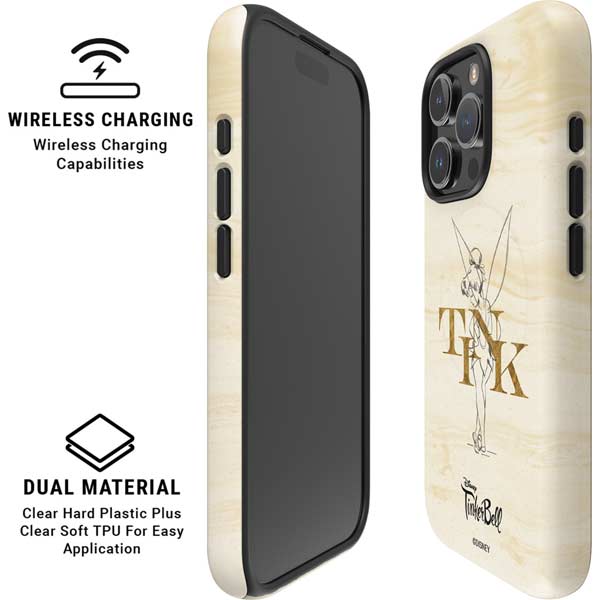 Disney Tinker Bell Tink Magic Pencil Art iPhone 16 Pro Max Magsafe Impact Case
