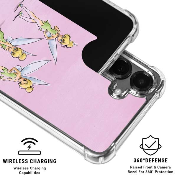 Disney Tinker Bell Water Color Art Poses Galaxy S26 Clear Case