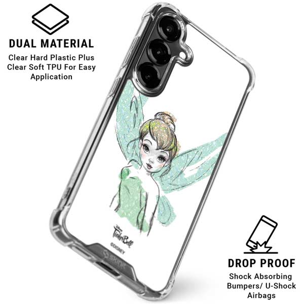 Disney Tinker Bell Watercolor Fairy Art Galaxy S26 Clear Case