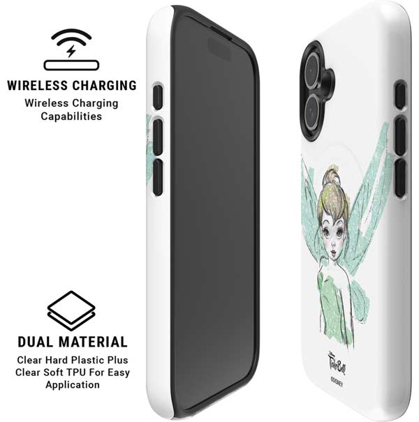 Disney Tinker Bell Watercolor Fairy Art iPhone 16 Magsafe Impact Case