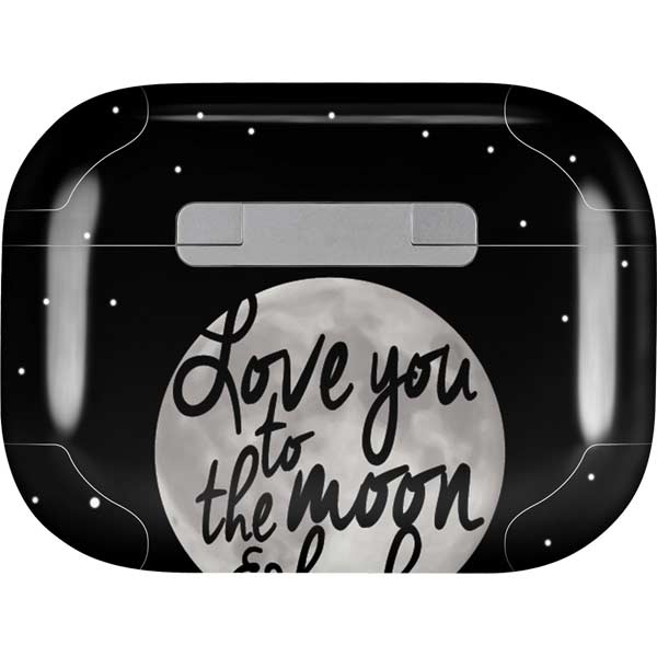 To The Moon And Back BW AirPods Skins