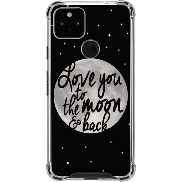 To The Moon And Back BW Pixel Cases