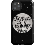 To The Moon And Back BW iPhone Cases