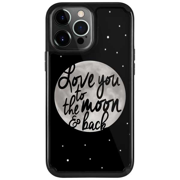 To The Moon And Back BW iPhone Cases