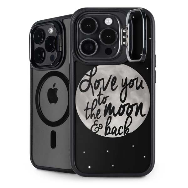 To The Moon And Back BW iPhone Cases