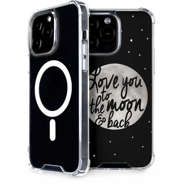 To The Moon And Back BW iPhone Cases