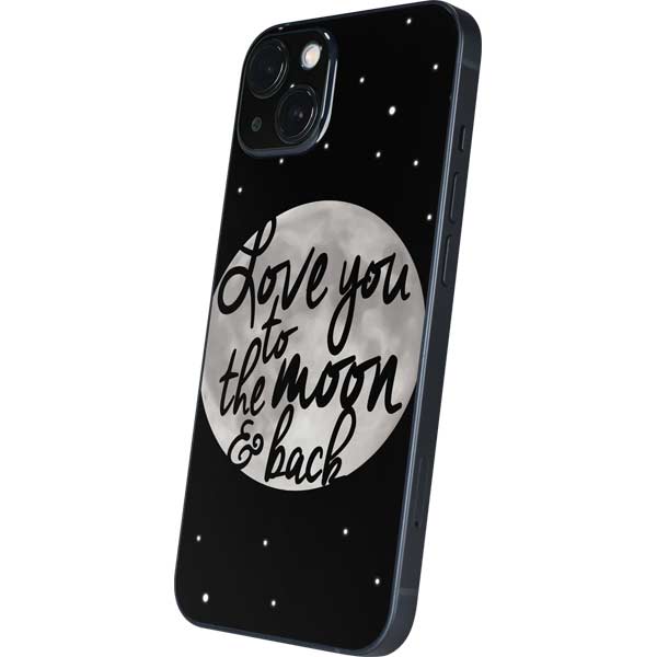 To The Moon And Back BW iPhone Skins