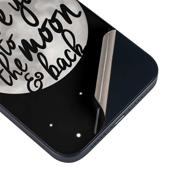 To The Moon And Back BW iPhone Skins