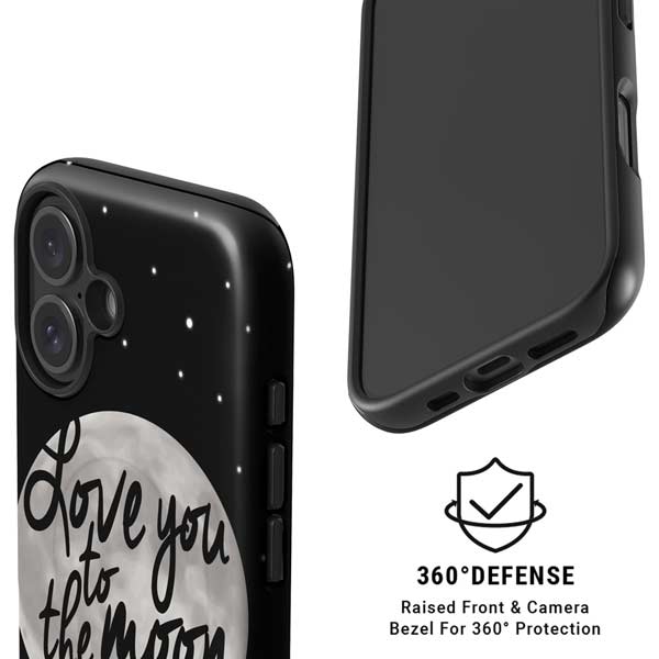 To The Moon And Back BW iPhone 16 Magsafe Impact Case