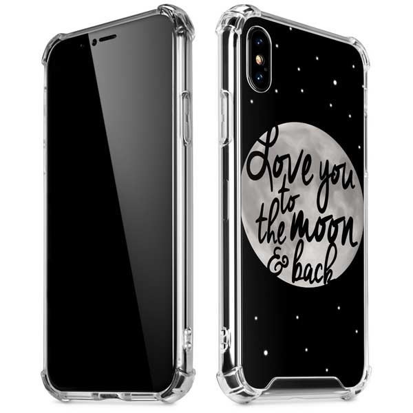 To The Moon And Back BW iPhone X/XS Clear Case