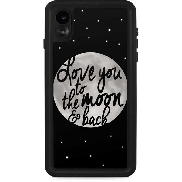 To The Moon And Back BW iPhone Cases