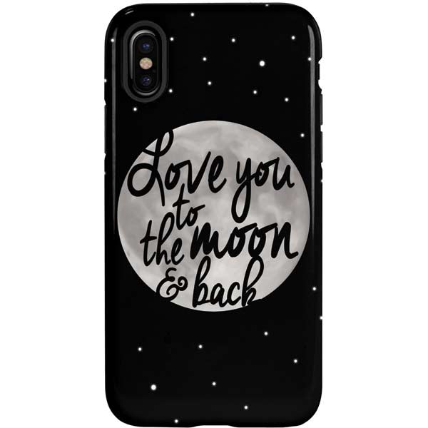 To The Moon And Back BW iPhone Cases
