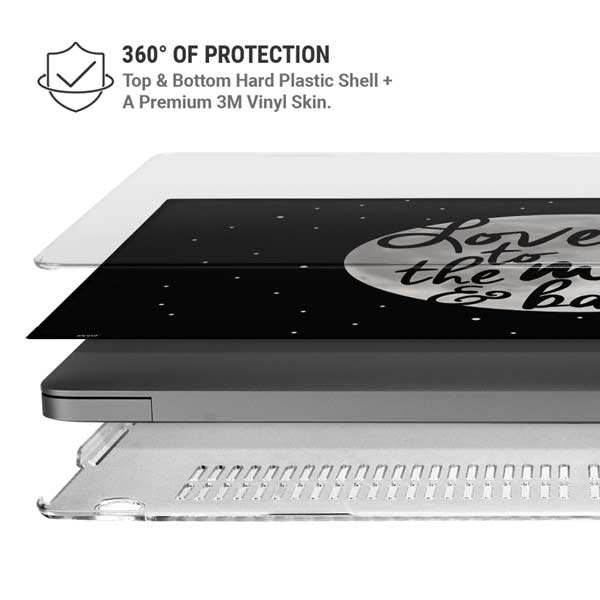 To The Moon And Back BW MacBook Cases
