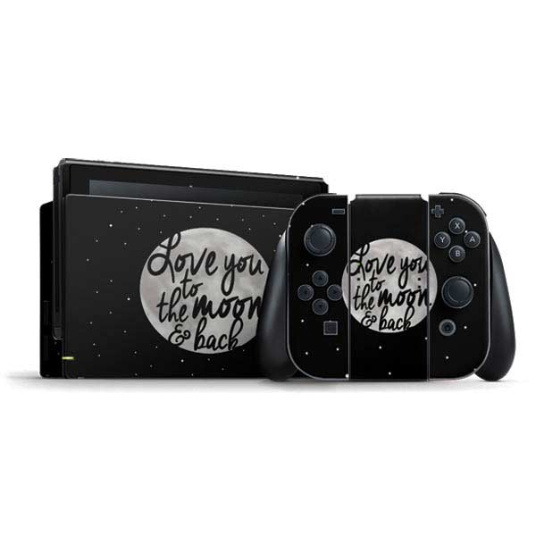 To The Moon And Back BW Nintendo Skins
