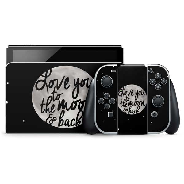 To The Moon And Back BW Nintendo Skins