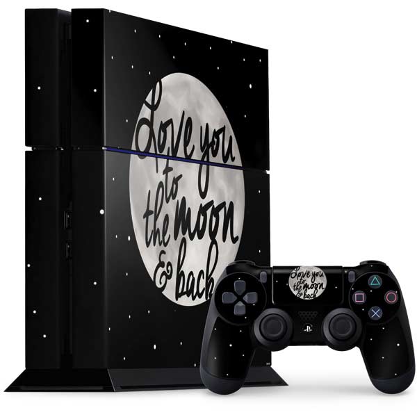 To The Moon And Back BW PlayStation PS4 Skins