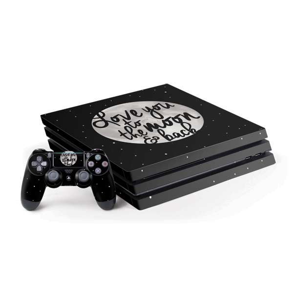 To The Moon And Back BW PlayStation PS4 Skins