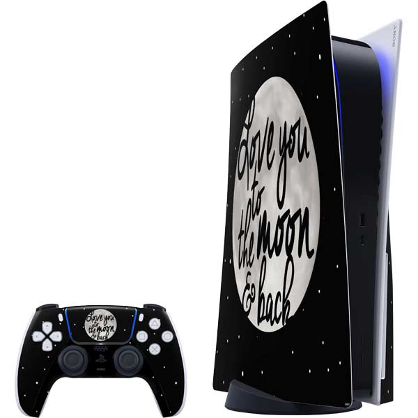 To The Moon And Back BW PlayStation PS5 Skins