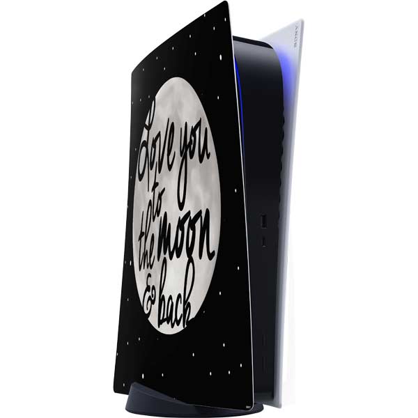 To The Moon And Back BW PlayStation PS5 Skins