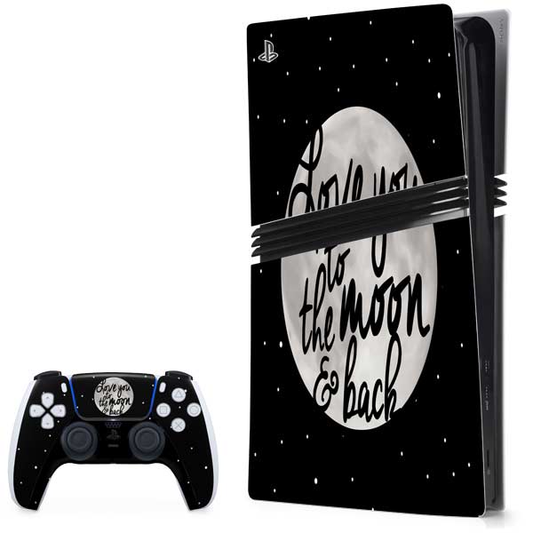 To The Moon And Back BW PlayStation PS5 Skins