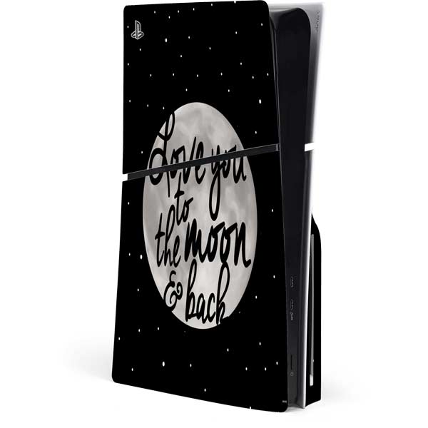 To The Moon And Back BW PlayStation PS5 Skins