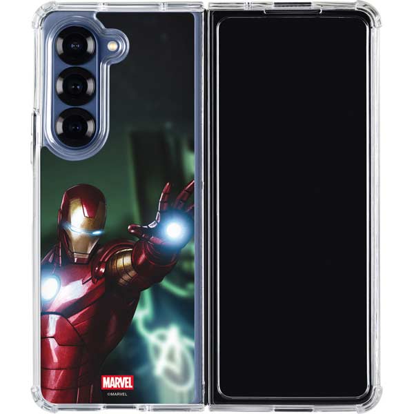 Marvel Tony Stark Iron Man Galaxy Z Fold7 Clear Case
