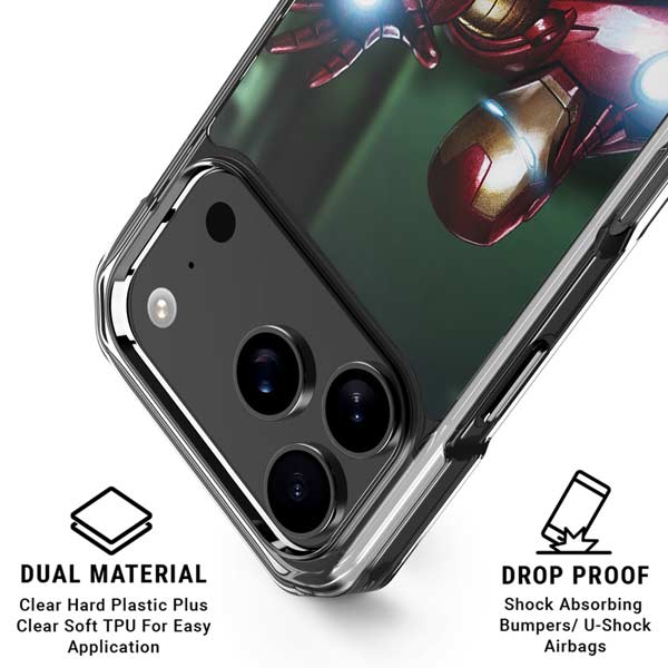 Marvel Tony Stark Iron Man iPhone 17 Pro Max Clear Case | Clear Phone ...