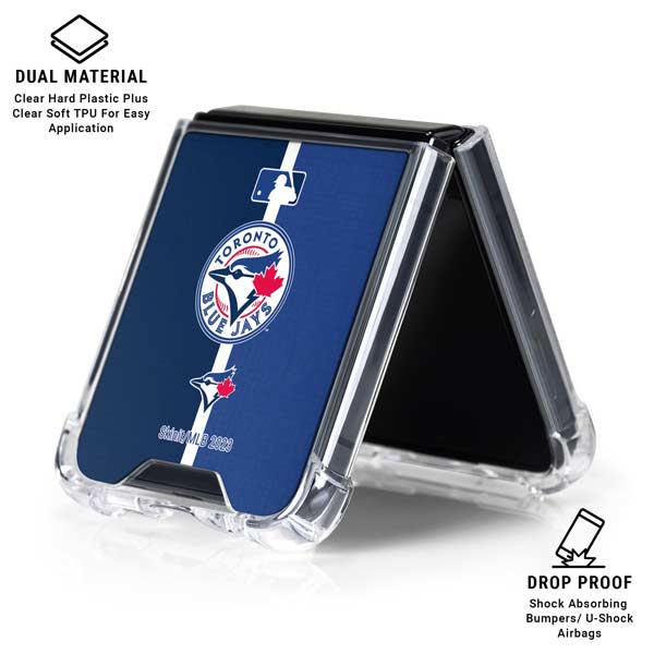 MLB Toronto Blue Jays Split Galaxy Z Flip7 Clear Case