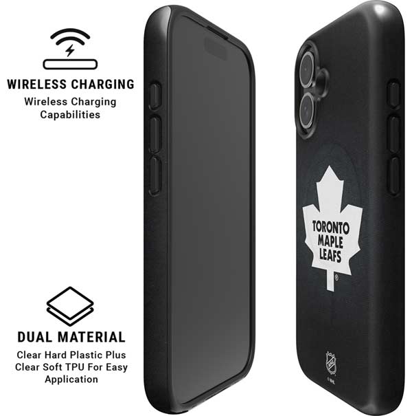 NHL Toronto Maple Leafs Black Background iPhone 16 Magsafe Impact Case