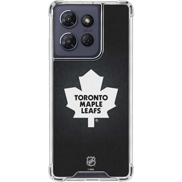 NHL Toronto Maple Leafs Black Background Moto G 5G (2025) Clear Case