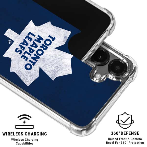 NHL Toronto Maple Leafs Distressed Galaxy S26 Plus Clear Case