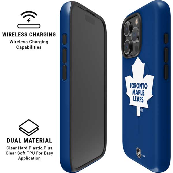 NHL Toronto Maple Leafs Solid Background iPhone 16 Pro Max Magsafe Impact Case