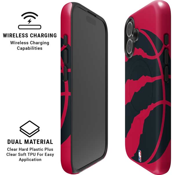NBA Toronto Raptors Large Logo iPhone 16 Magsafe Impact Case
