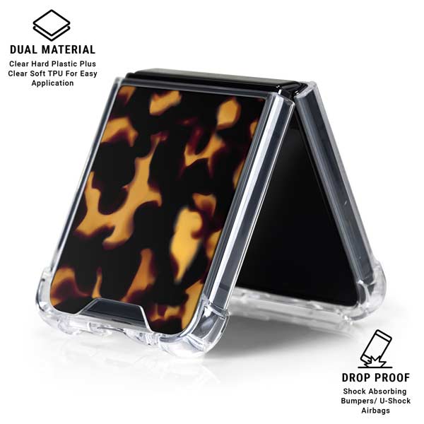 Tortoise Shell Galaxy Z Flip7 Clear Case