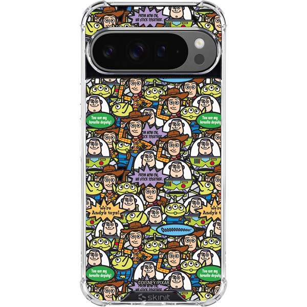 Disney Toy Story Characters Collage Pattern Google Pixel 10 Pro XL Clear Case