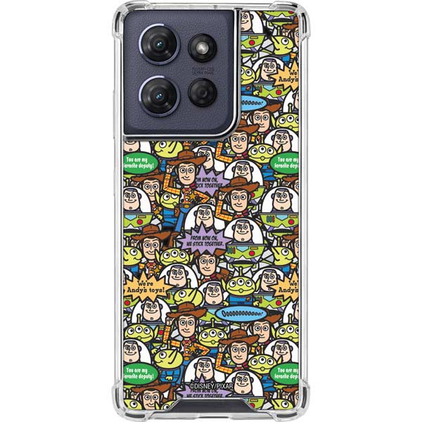 Disney Toy Story Characters Collage Pattern Moto G Power 5G (2025) Clear Case